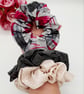 Set of 3 scrunchies,  grey, raspberry pink and cream satin.  - Image 4