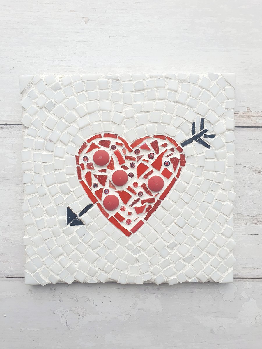 Heart Mosaic, Love Heart, Heart Art, Heart, Mosaic Heart, Red Heart 