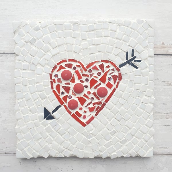 Heart Mosaic, Love Heart, Heart Art, Heart, Mosaic Heart, Red Heart 