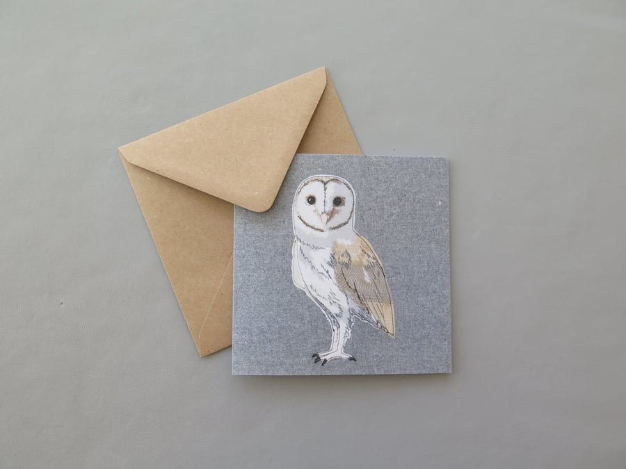 Printed Barn owl card