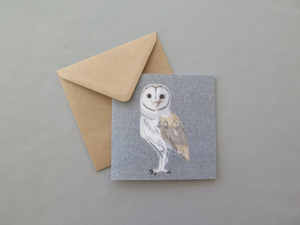 Printed Barn owl card