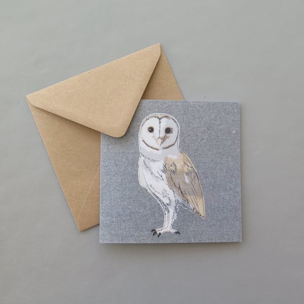 Printed Barn owl card