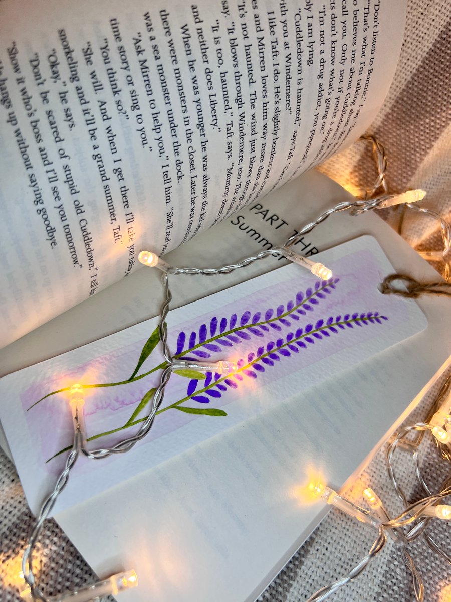 Floral lavender bookmarks