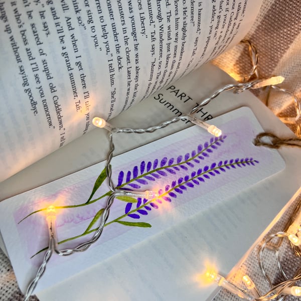 Floral lavender bookmarks