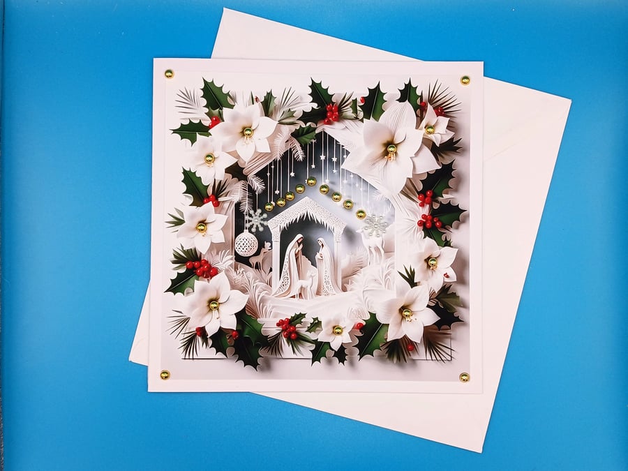 Religious Christmas Card, Large