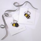 Buzzy Bee Stained Glass Charm Card
