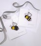 Buzzy Bee Stained Glass Charm Card
