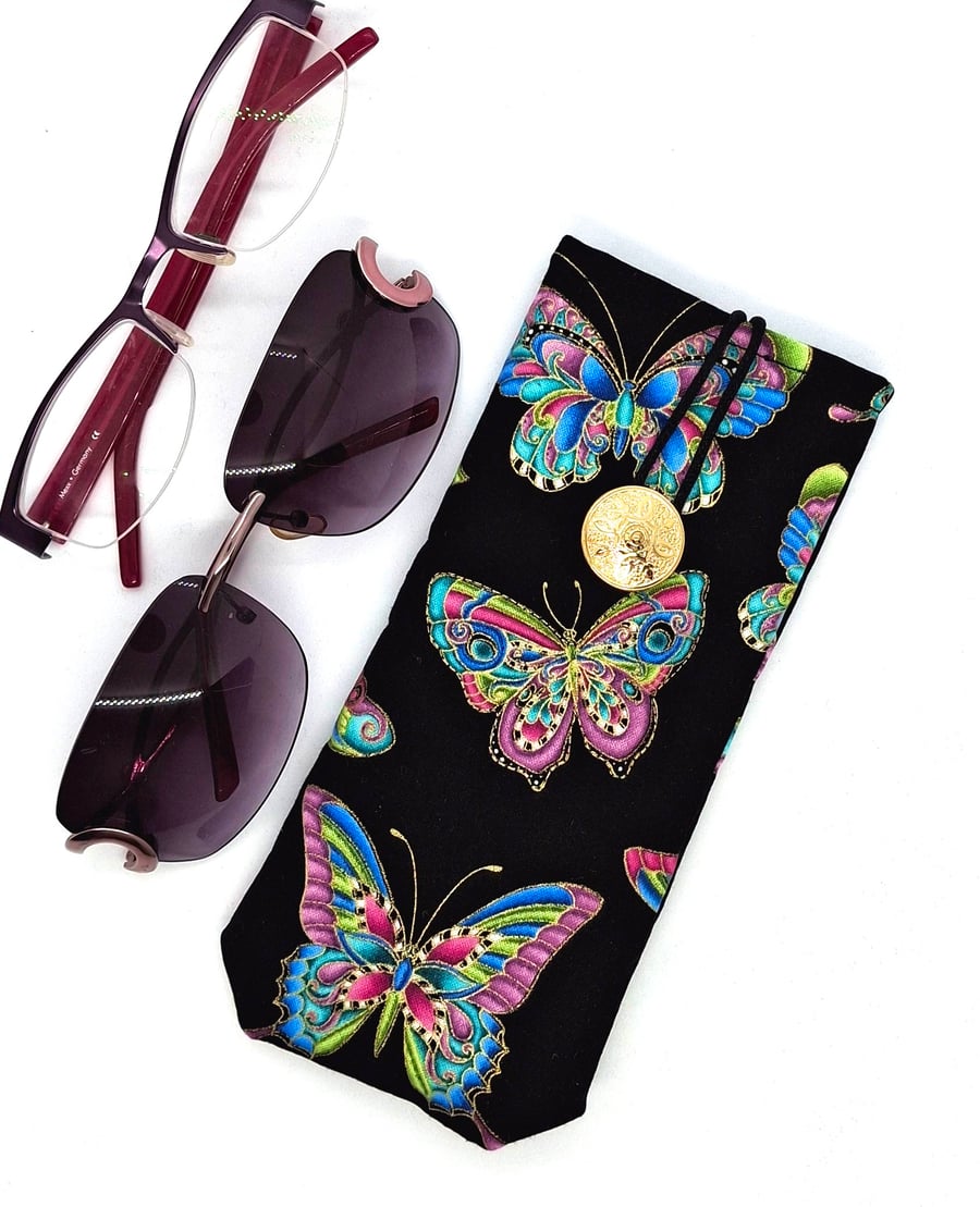 Butterfly Glasses or Sunglasses Case 359M