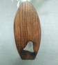 Wood Dried Flower Vase with Cutout Upcycled Reclaimed Wood Vase Dark Oak Finish - Image 3