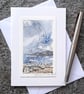 Blank Card. Handpainted Watercolour
