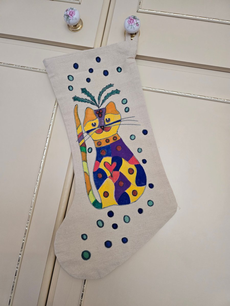 Fairy Cat Christmas Stocking