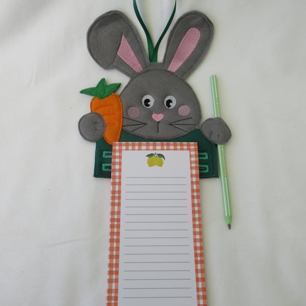 Rabbit themed Magnetic Note Pad Holder