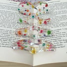 Dried flower resin book marker