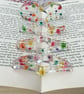 Dried flower resin book marker