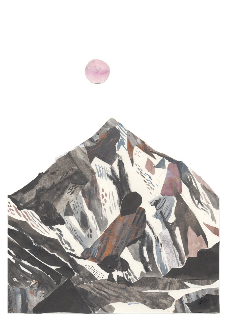 Mount K2 A3 illustration art Print (11.69 in x 16.54 in)