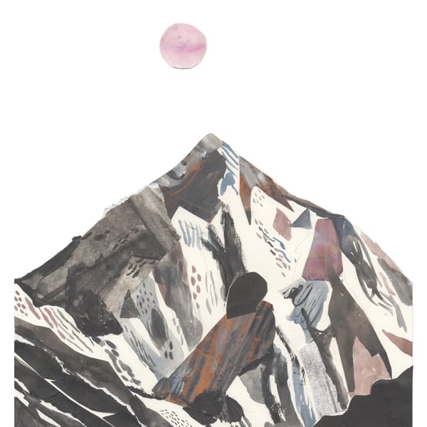 Mount K2 A3 illustration art Print (11.69 in x 16.54 in)