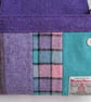 'Harris Tweed'® Patchwork Crossbody Bag in Purple, Turquoise & Pink - Image 7