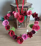 Heart Shaped Rose Hanging Decoration in Reds and Pinks  A Very Pretty Gift