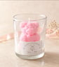 Handmade Pink Teddy Bear Candle in Glass Jar - Cute Gift