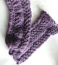 Lacy Lilac fingerless mitts - Image 2