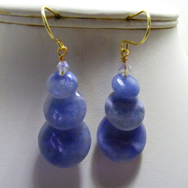 Blue Lace Jasper Gemstone Earrings
