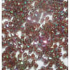500 x AB Plated Acrylic Beads - 4mm - Bicone - Firebrick