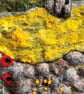 Needle felt and embroidered picture -  Buttercup field - Image 4