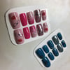 Pink & Blue Fake Nails