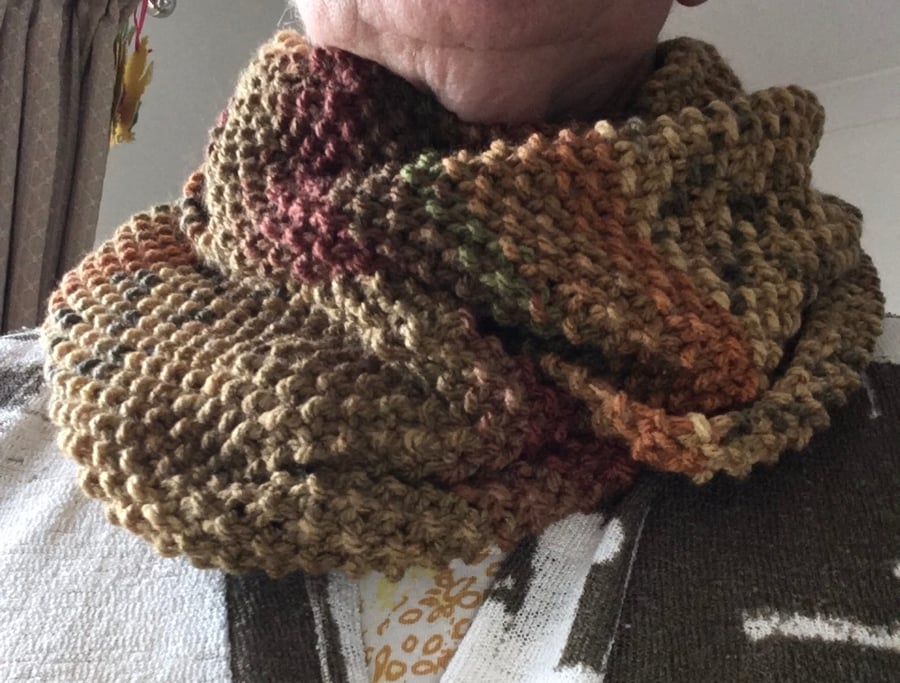 Infinity Scarf - Shades of Autumn Aran