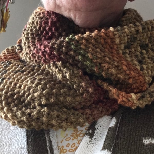 Infinity Scarf - Shades of Autumn Aran