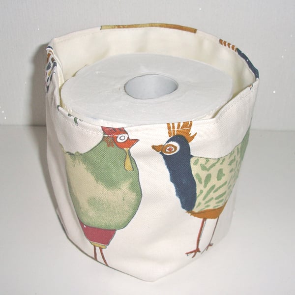 Toilet Roll Holder Hens Loo Storage Basket Bathroom Kitchen Chicken Tidy