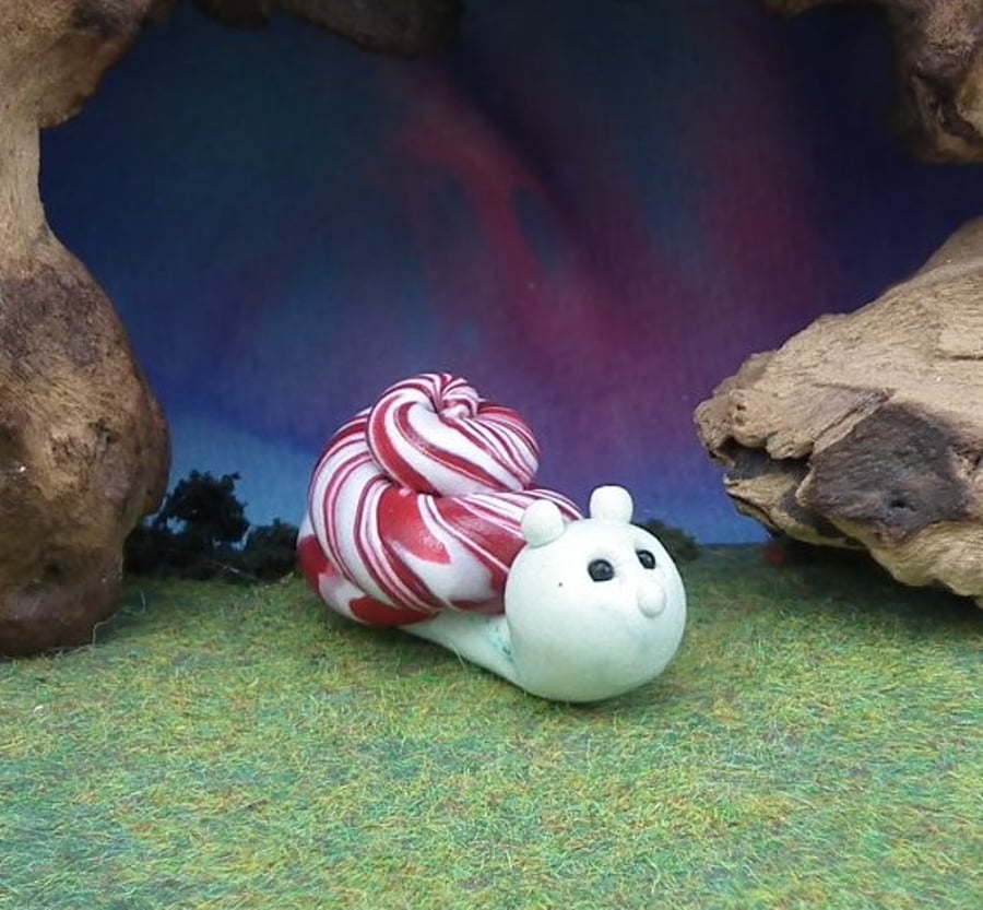 Tiny Snail 2" OOAK Sculpt by artist Ann Galvin