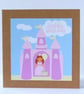 'Colourful Cards' Girls Pink and Purple Sweet Princess Castle Birthday Card  