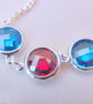 Sterling Silver Necklace With Crystal Cubic Zirconia Charms, Custom Make - Image 2