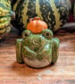 Ceramic Pumpkin Frog - Image 1