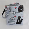 Clearance Sale 5.00 Child's Tote Bag Comical Cats