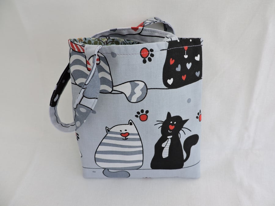 Clearance Sale 5.00 Child's Tote Bag Comical Cats