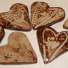 Handmade heart ceramic decoration