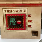 Worlds greatest BBQ King Fathers day or birthday card for Dad