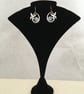 Butterfly Circle Drop Earrings - Image 1