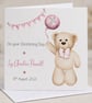 Christening Card for Girl or Boy. Handmade and personalised