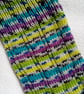 Hand-cranked Knitted Ribbed Wool Socks Size 6 to 7 - Image 3