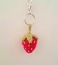 Strawberry Crochet Keyring