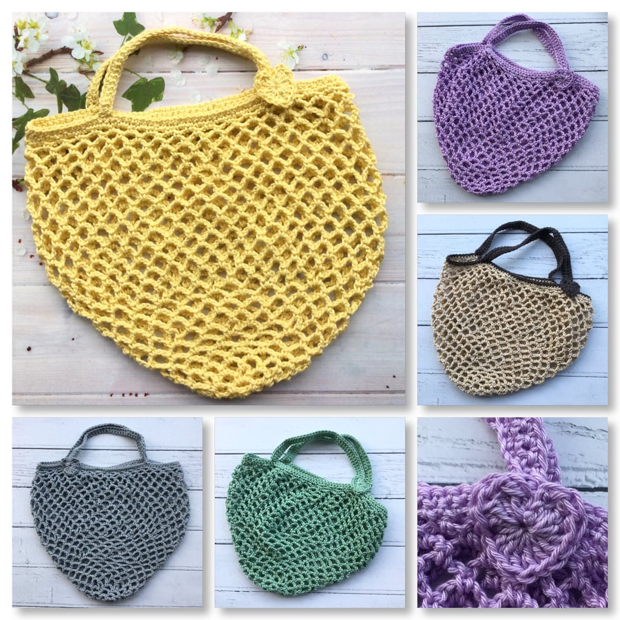 Crochet Cotton Market Shopping Bags