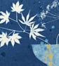 Kintsugi Botanical Cyanotype Art, Original Art, Japanese themed Artwork - Image 4