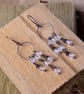 Copper and bead chandelier earrings - Image 1