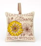 Calendula Inspirational Quotes Nature Medley Linen Lavender Bag 