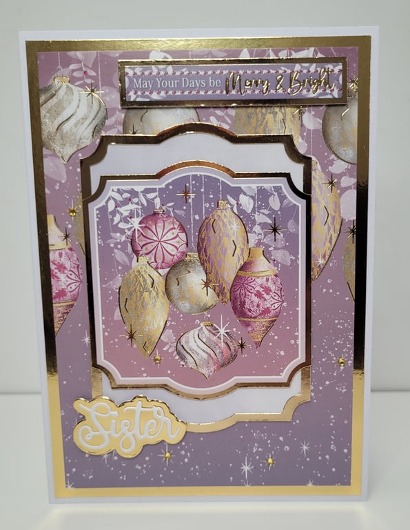 Sister Christmas Card - May Your Days Be Merry & Bright