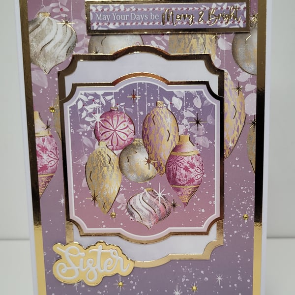 Sister Christmas Card - May Your Days Be Merry & Bright