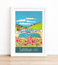 Saltdean Lido Brighton travel poster print by Susie West